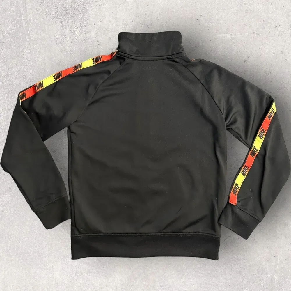 Nike Black‎ Zip Up Jacket Youth Size Small 4-5 Years Long Sleeves Logo